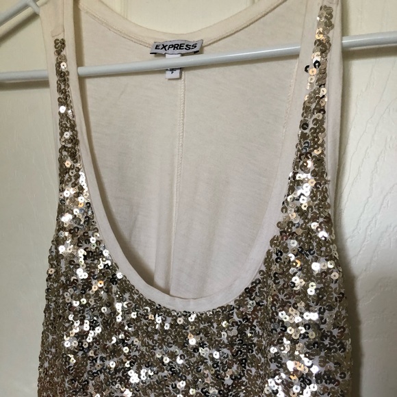 Express Gold Sequin Tank - Picture 2 of 2